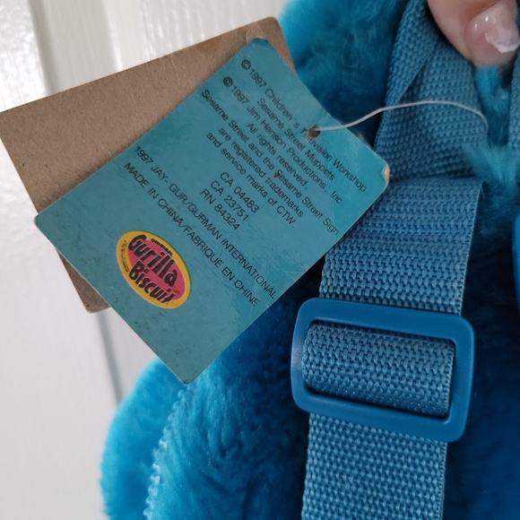 Vintage 1997 Cookie Monster Plush Backpack - Picture 7 of 14